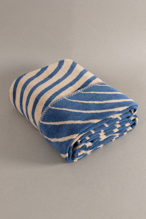 Koza Home Twin Blanket Soft Cotton Single Blanket Coffee Blue 150 x 200 5033A Single