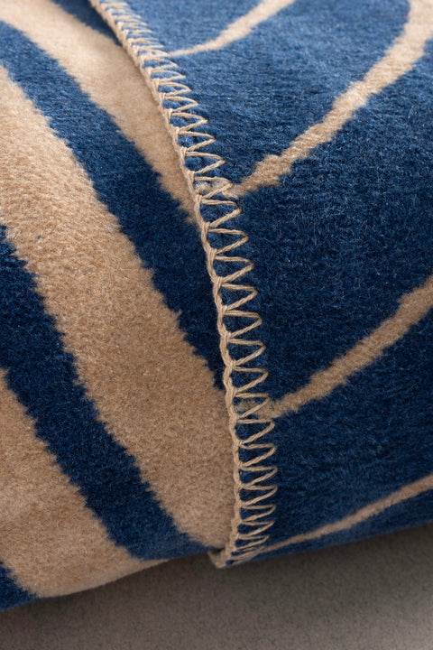 Koza Home Twin Blanket Soft Cotton Single Blanket Coffee Blue 150 x 200 5033A Single