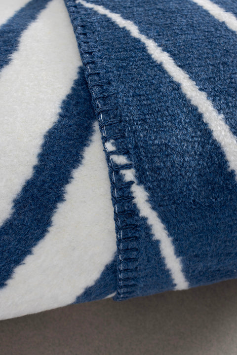 Koza Home Twin Blanket Soft Cotton Double Blanket Blue Cream 200 x 220 5035A Double