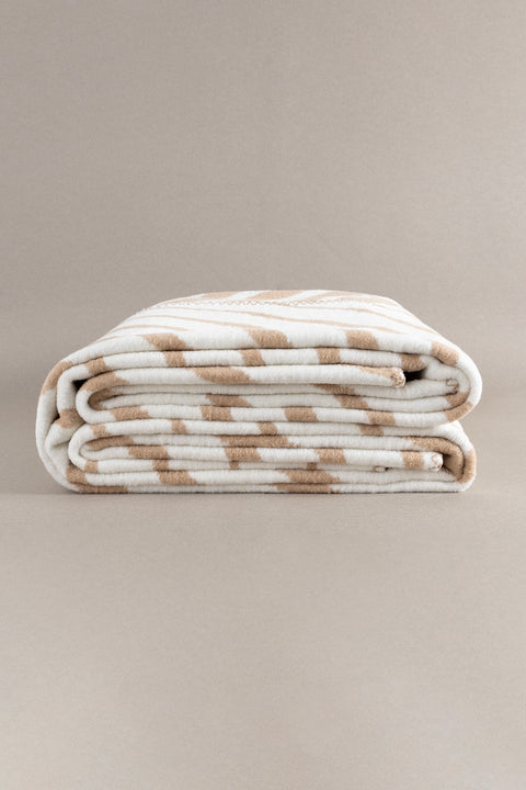 Koza Home Twin Blanket Soft Cotton Double Blanket Coffee Cream 200 x 220 5036A Double