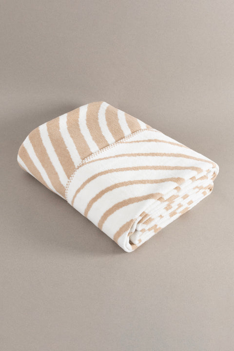 Koza Home Twin Blanket Soft Cotton Double Blanket Coffee Cream 200 x 220 5036A Double