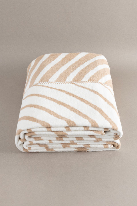 Koza Home Twin Blanket Soft Cotton Double Blanket Coffee Cream 200 x 220 5036A Double