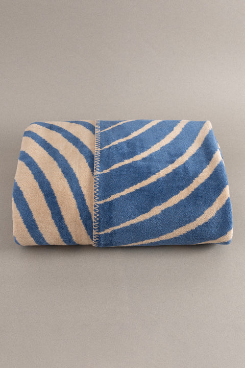 Koza Home Twin Blanket Soft Cotton Double Blanket Coffee Blue 200 x 220 5037A Double