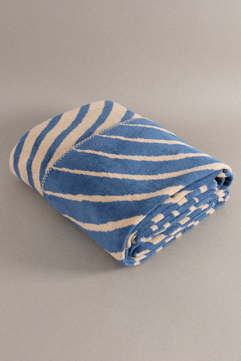 Koza Home Twin Blanket Soft Cotton Double Blanket Coffee Blue 200 x 220 5037A Double