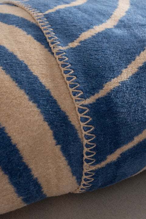 Koza Home Twin Blanket Soft Cotton Double Blanket Coffee Blue 200 x 220 5037A Double