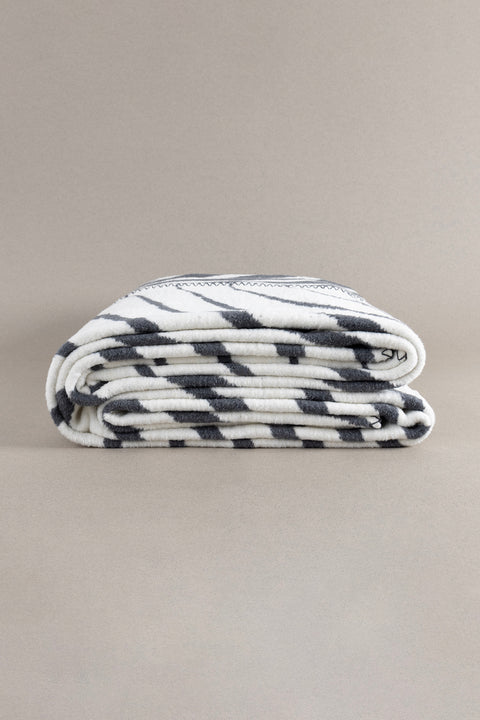 Koza Home Twin Blanket Soft Cotton Double Blanket Anthracite Cream 200 x 220 5038A Double