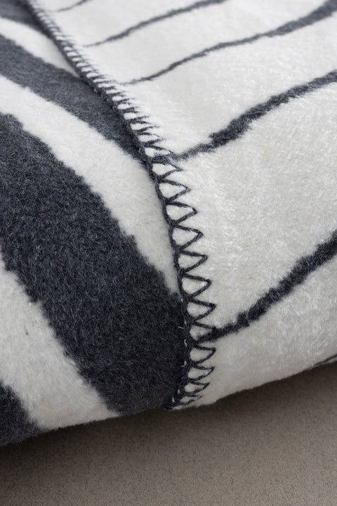 Koza Home Twin Blanket Soft Cotton Double Blanket Anthracite Cream 200 x 220 5038A Double