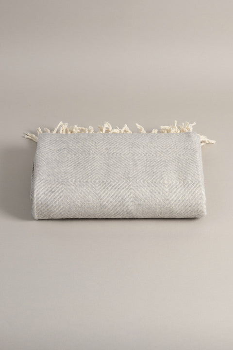 Koza Home Suez Grey White Color Wool Tv Blanket 91247 130x170 cm Single