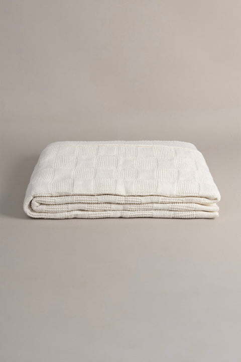 Koza Home Plaid Cream Double Blanket 200x220 15000 Double