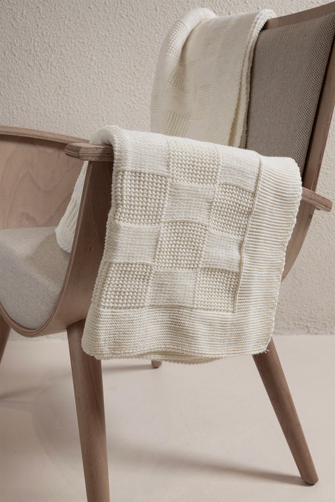 Koza Home Plaid Cream Double Blanket 200x220 15000 Double