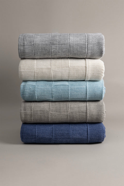 Koza Home Plaid Cream Double Blanket 200x220 15000 Double