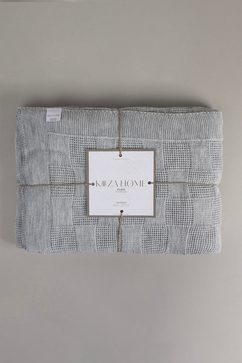 Koza Home Plaid Gray Single Blanket 160x220 15006 Single