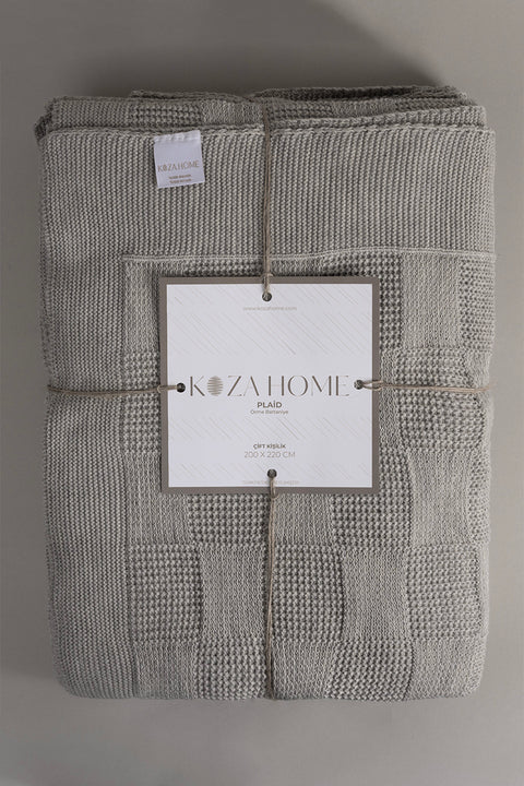 Koza Home Plaid Mink Double Blanket 200 x 220 15010 Double