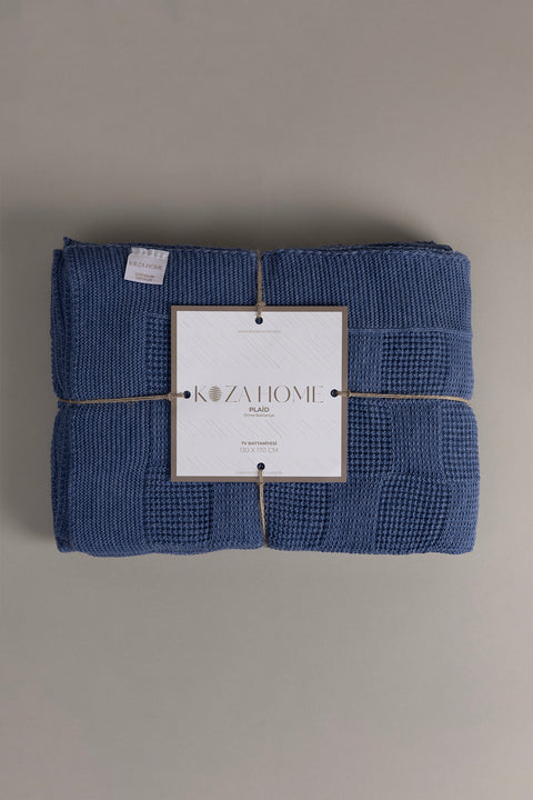 Koza Home Plaid Indigo Double Blanket 200x220 15015 Double