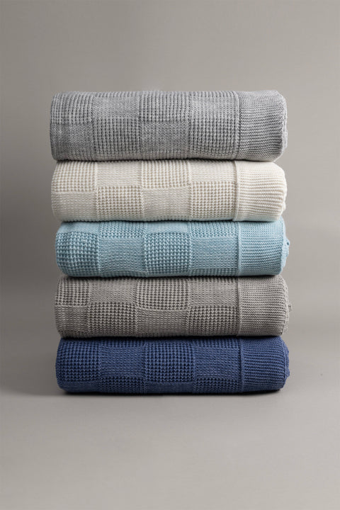 Koza Home Plaid Indigo Double Blanket 200x220 15015 Double