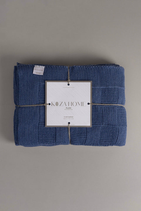 Koza Home Plaid Indigo TV Blanket 130x170 15017 130 x 170
