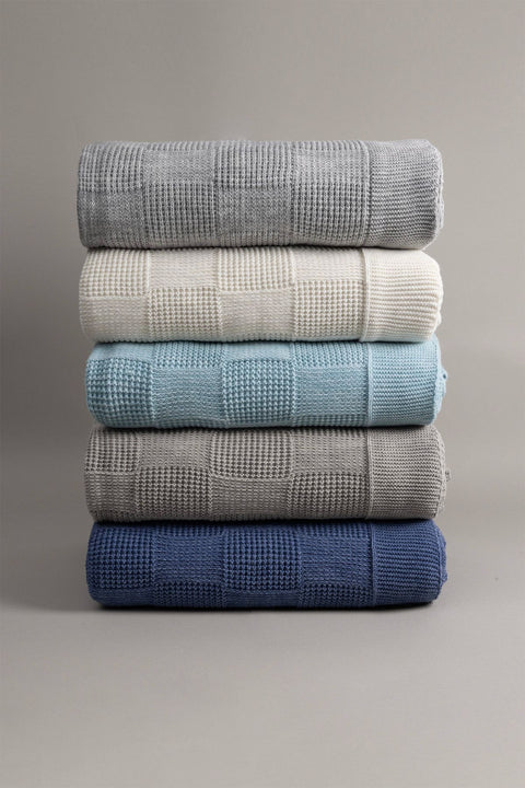 Koza Home Plaid Indigo TV Blanket 130x170 15017 130 x 170