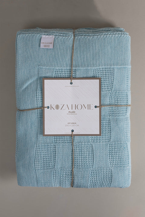 Koza Home Plaid Blue Double Blanket 200x220 15020 Double