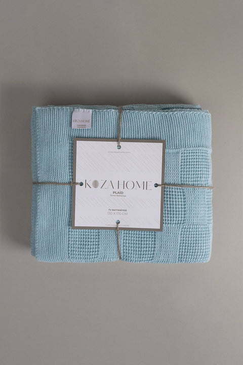 Koza Home Plaid Blue TV Blanket 130x170 15022 130 x 170