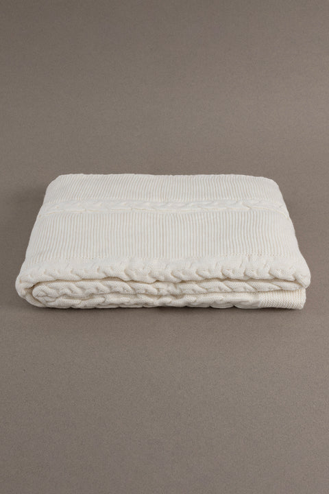 Koza Home Trenza Cream Single Blanket 160x220 15026 Single