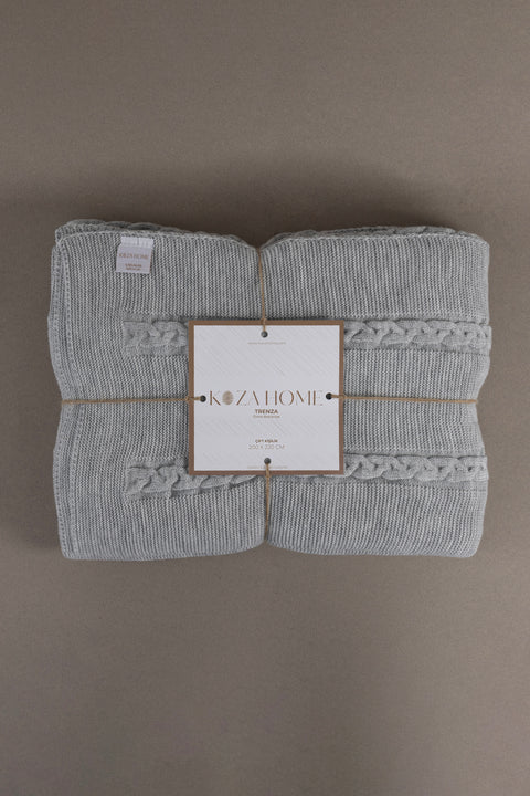 Koza Home Trenza Gray Double Blanket 200x220 15030 Double