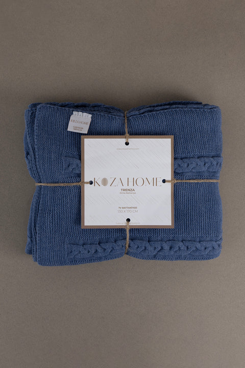 Koza Home Trenza Indigo TV Blanket 130x170 15042 130 x 170