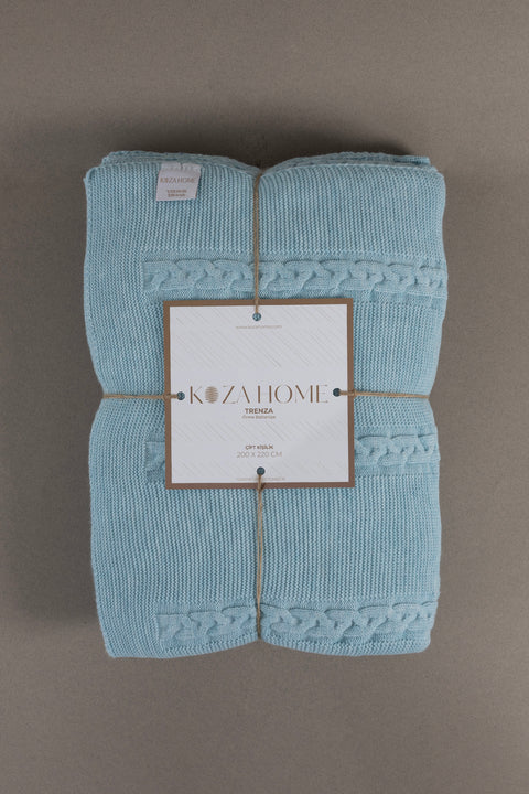 Koza Home Trenza Blue Double Blanket 200x220 15045 Double