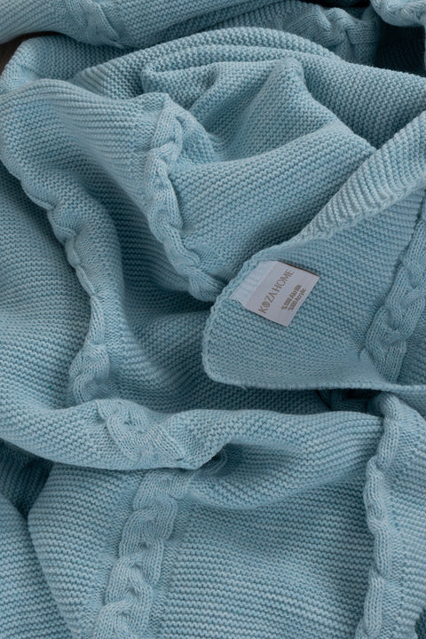 Koza Home Trenza Blue Double Blanket 200x220 15045 Double