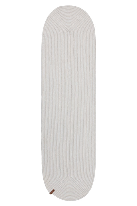 Koza Home Cesta American Service Handmade Cotton Cream Jute Knitted Decorative Plain Runner 37x136cm 9684 37 x 136