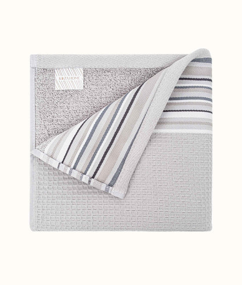 Koza Home Limira 2 Piece Set Gray Cotton 1 Bathrobe SM 1 Dowry Towel 50x90 2232 SM