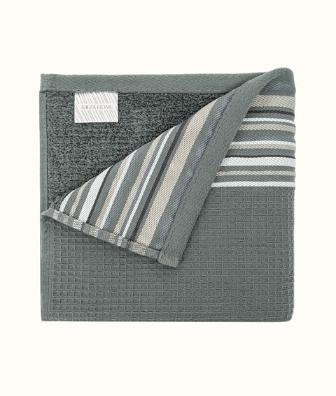 Koza Home Limira Set of 4 Green Cotton 2 Bathrobes (1 SM)-(1 L-XL) 2 Dowry Towels 50x90 2240 SML-XL