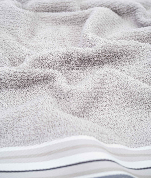 Koza Home Limira Set of 4 Gray Cotton 2 Bathrobes (1 SM)-(1 L-XL) 2 Dowry Towels 50x90 2242 SML-XL