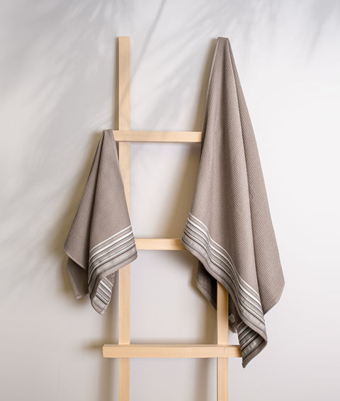 Koza Home Limira 2 Piece Mink Dowry Towel Set 50x90-90x150 2258 50 x 90 - 90 x 150