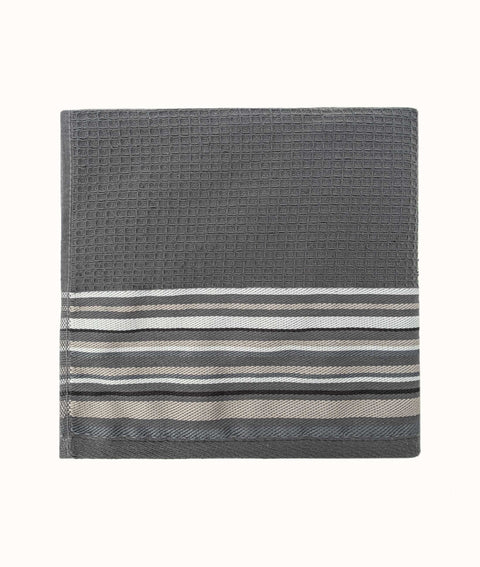Koza Home Limira 2-Piece Anthracite Dowry Towel Set 50x90-90x150 2259 50 x 90 - 90 x 150