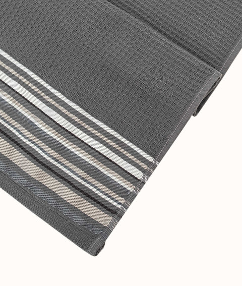 Koza Home Limira 2-Piece Anthracite Dowry Towel Set 50x90-90x150 2259 50 x 90 - 90 x 150