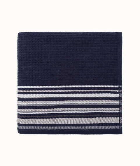 Koza Home Limira 2-Piece Navy Blue Dowry Towel Set 50x90-90x150 2261 50 x 90 - 90 x 150