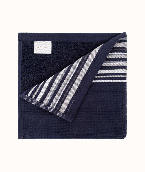 Koza Home Limira 2-Piece Navy Blue Dowry Towel Set 50x90-90x150 2261 50 x 90 - 90 x 150