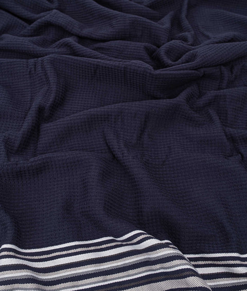 Koza Home Limira 2-Piece Navy Blue Dowry Towel Set 50x90-90x150 2261 50 x 90 - 90 x 150