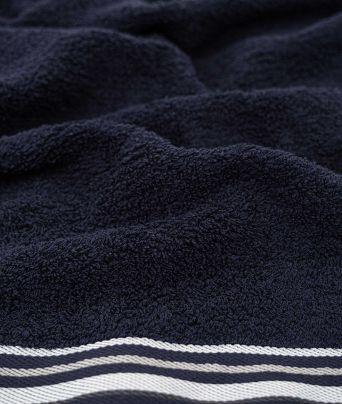 Koza Home Limira 2-Piece Navy Blue Dowry Towel Set 50x90-90x150 2261 50 x 90 - 90 x 150