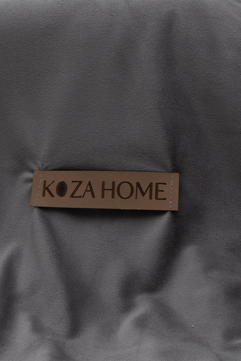 Koza Home Linda Anthracite Velvet Double Duvet Cover Set 200x220 4 Pillows 5011 200 x 220