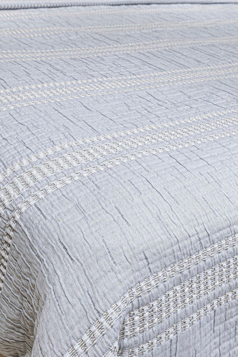 Koza Home Assos Gray Stone Wash Double Bedspread 230x250 5037 230 x 250