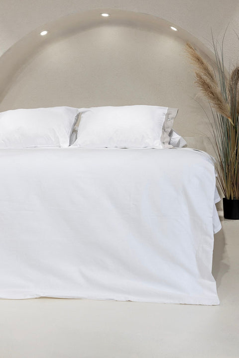 Koza Home Dave Ivory Mother of Pearl Buttoned Double Duvet Cover Set 200x220 4 Pillows 5043 200 x 220