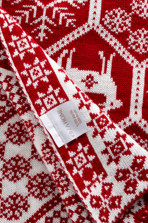 Koza Home Destino Red New Year Christmas Patterned TV Blanket 130x170 2023 130 x 170