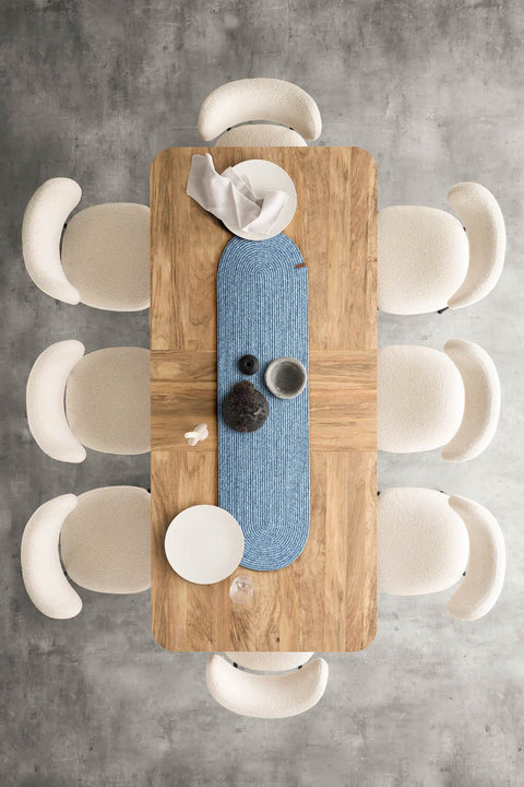 Koza Home Cesta Handmade Knitted Turquoise Runner 37x136 4001 37 x 136