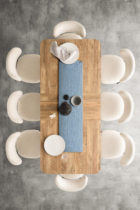 Koza Home Cesta Handmade Knitted Turquoise Cornered Runner 37x136 4004 37 x 136