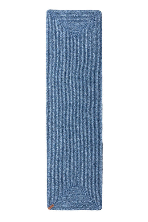 Koza Home Cesta Handmade Knitted Navy Blue Cornered Runner 37x136 4018 37 x 136