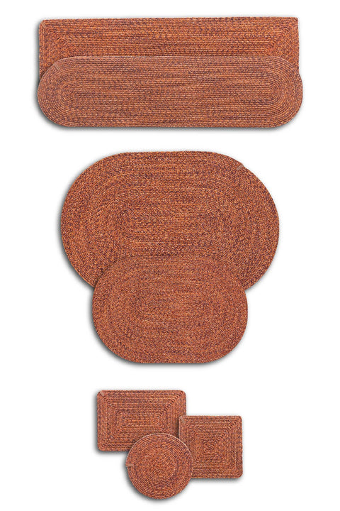Koza Home Cesta Handmade Knitted Tile Angled Runner 37x136 4032 37 x 136