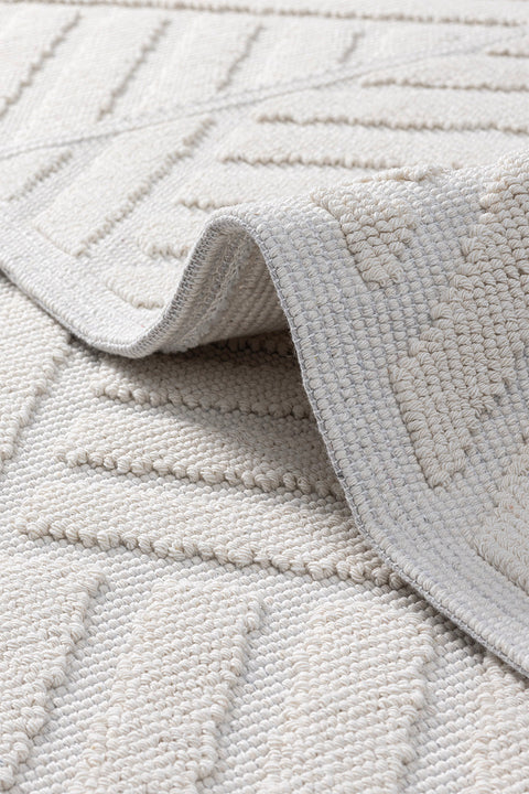Koza Home Medea Cream 2-Piece Cotton Bath Mat Set 60x100 60x50 8594 60 x 100-60 x 50