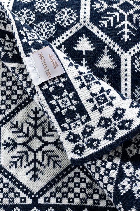 Koza Home Destino Blue New Year Christmas Patterned Tv Blanket 130x170 2022 130 x 170