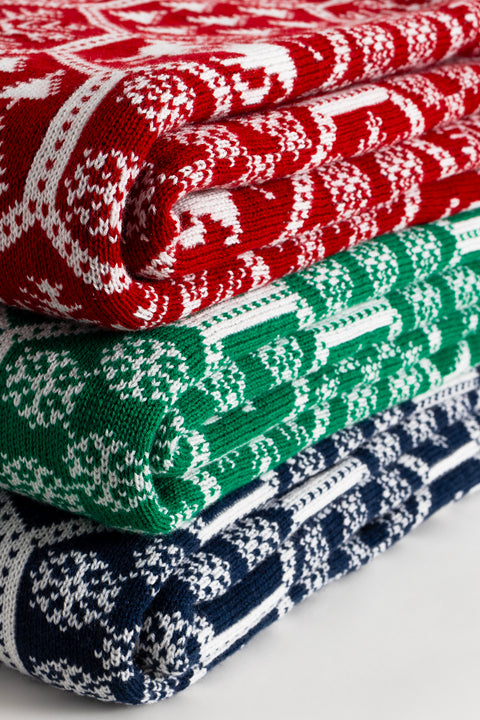 Koza Home Destino Blue New Year Christmas Patterned Tv Blanket 130x170 2022 130 x 170